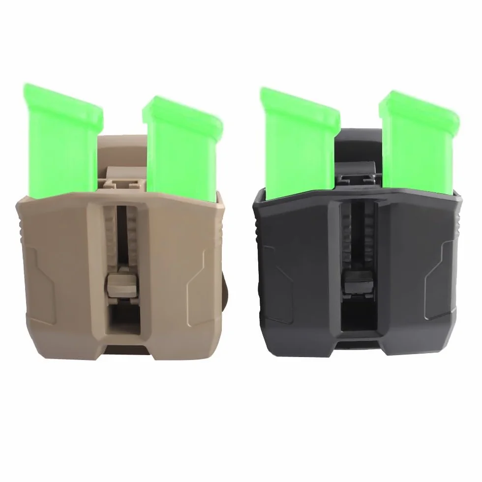 Portacargadores Táctica para Glock 9 mm Doble Cargador Funda de Cinturón PG-9