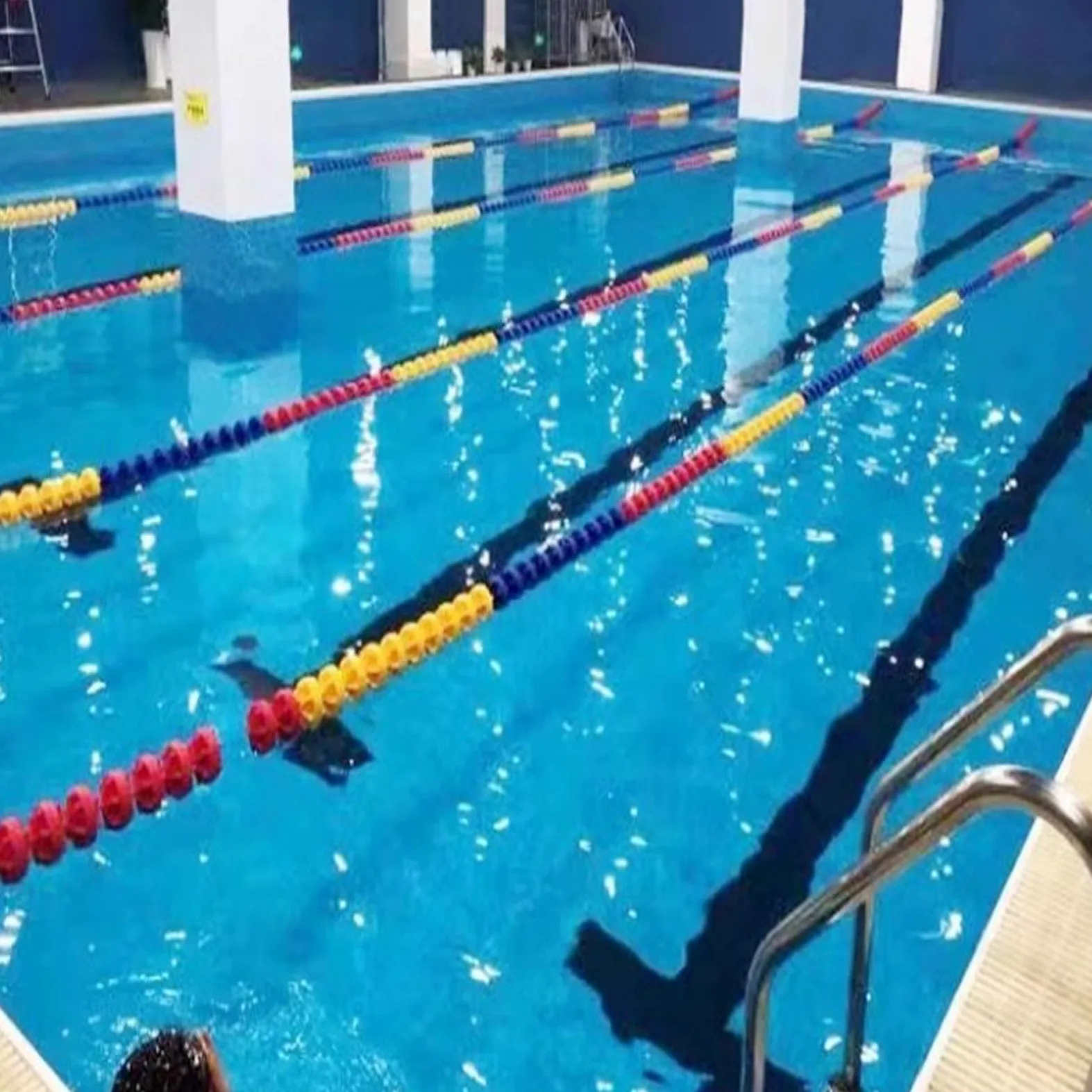 Flotadores de Cuerda, Divisor de Cuerda de Seguridad para Piscinas, Kits de Cuerdas para flotadores en Espiral para Entrenamiento de natación, 8 Boyas/m Valla de Seguridad para bajío