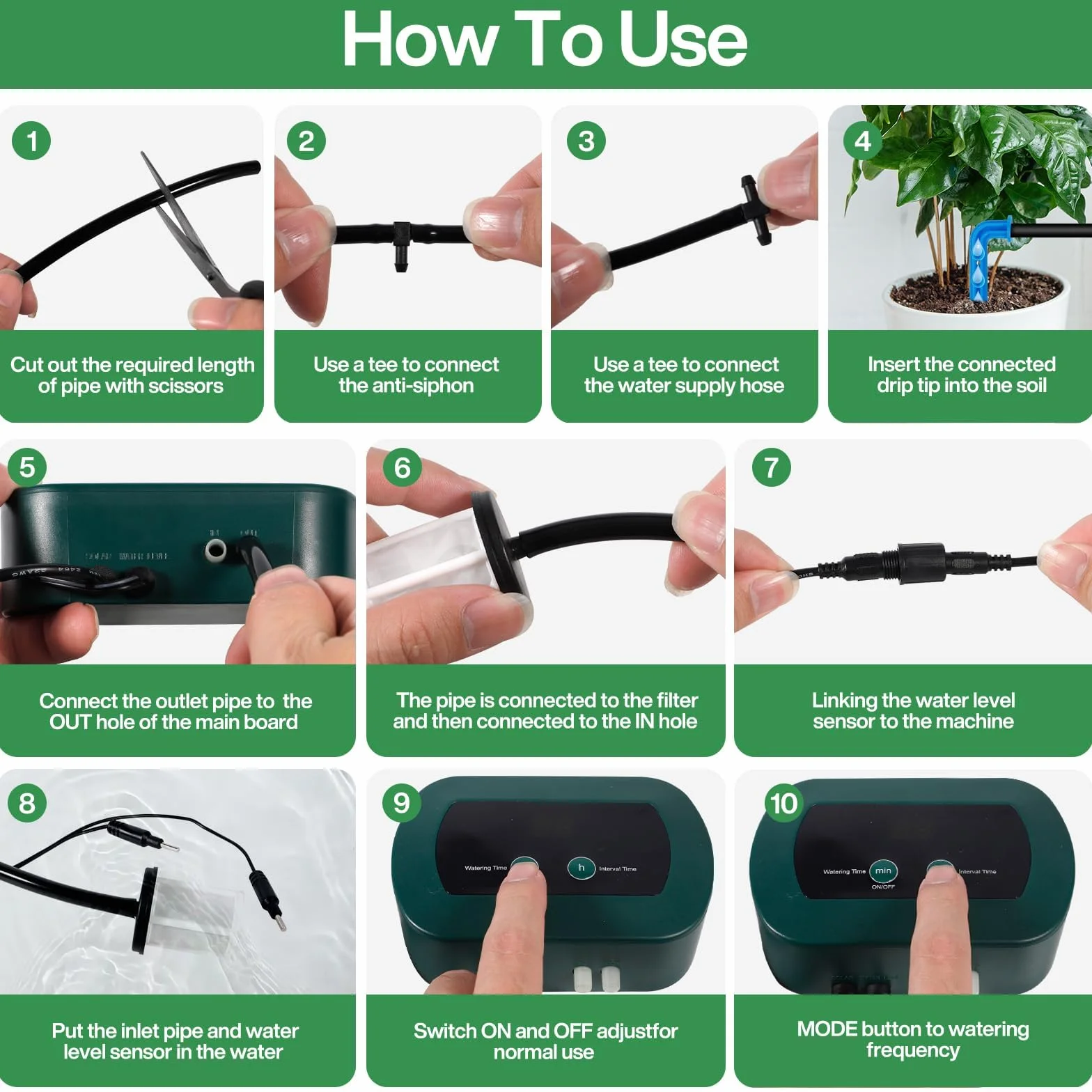 Kit de Riego por Goteo Automático Energía Solar, Sistema de Riego Automático Solar, Sistema de Riego Automático de Jardín con Temporizador e Tubo Lungo 35M para Jardín, Plantas de Balcón