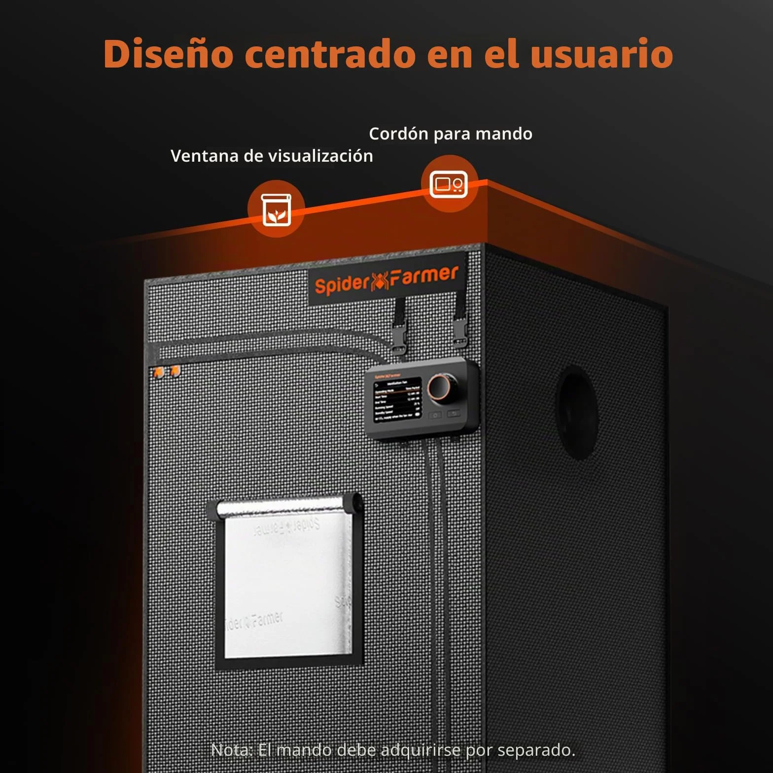 Spider Farmer Growbox Tienda de Cultivo para Interiores, reflectancia, aireada, Impermeable, Armario para Cultivo en casa, Invernadero, Tienda de cría (60 x 60 x 140 cm)