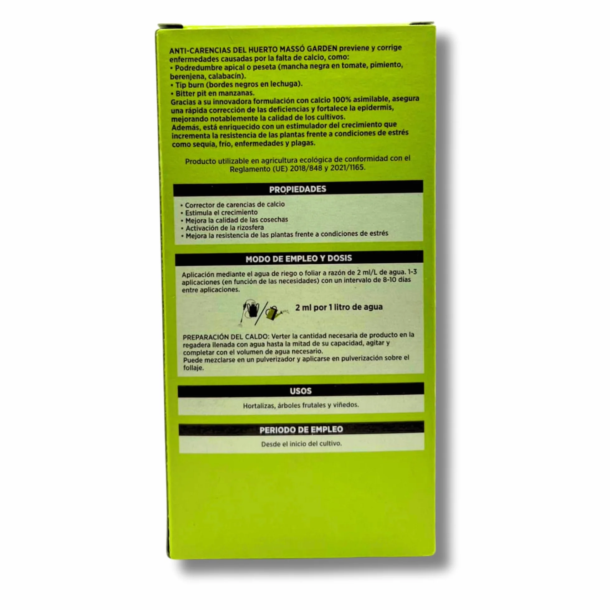 ANTI-CARENCIAS para Huerto ECO 100 ML MUY EFECTIVO | Corrector de Calcio para Tomate, Pimiento, Lechuga y Hortalizas | Previene Enfermedades como bordes negros o Bitter pit | Ecológico | Nexum Market