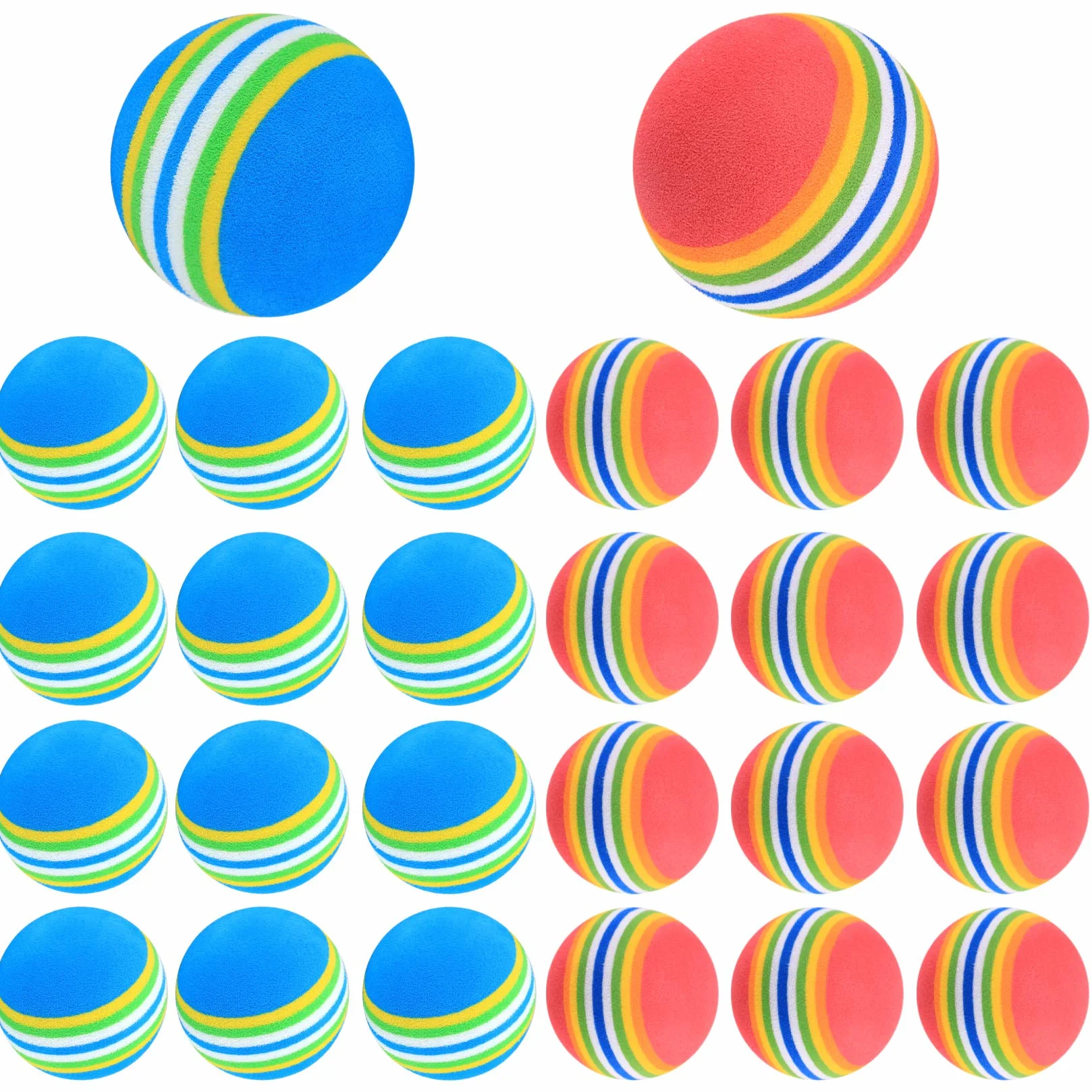 Pelotas de Golf de Práctica de Esponja Espuma 26 Piezas Rojo Azul para Niños Interior