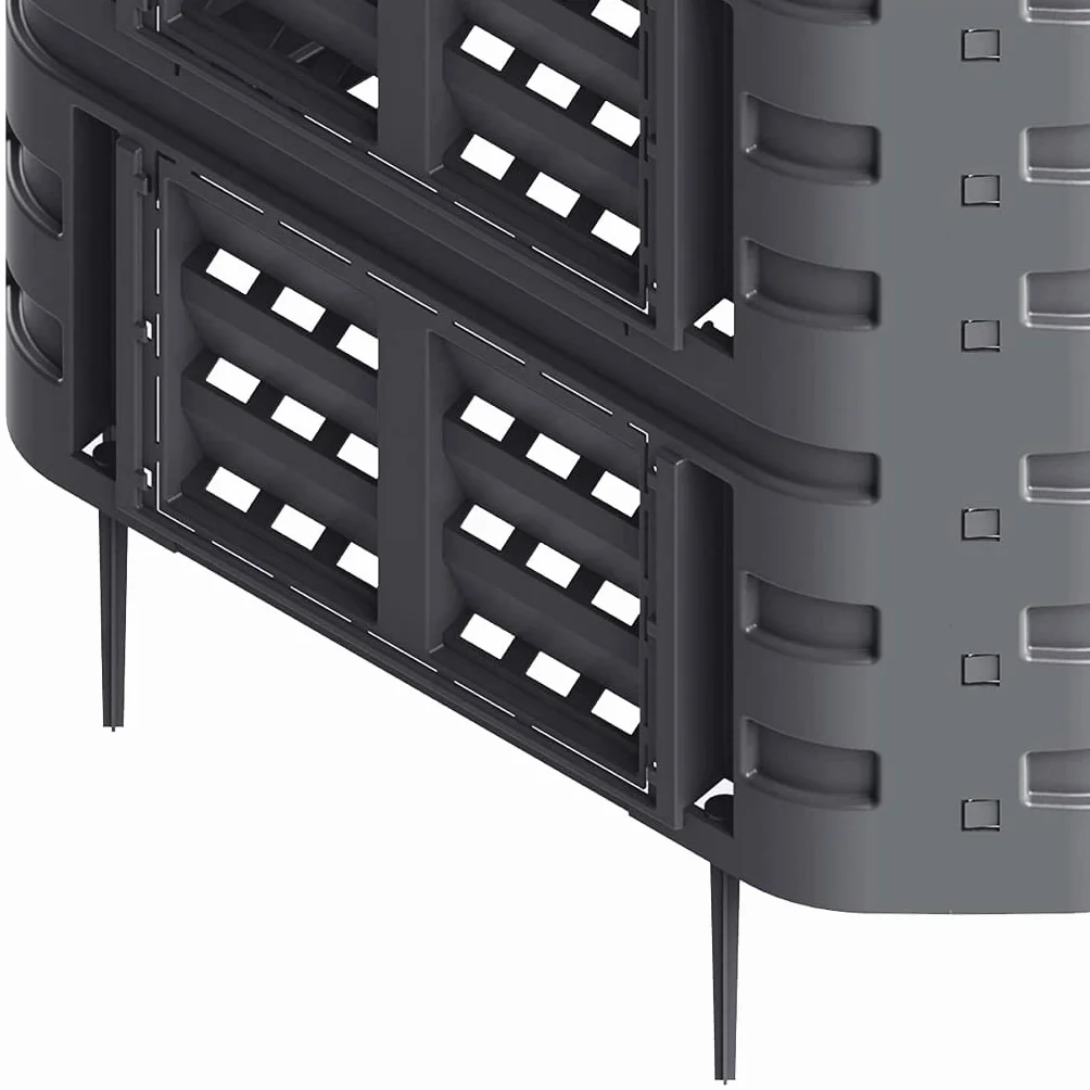 Genérico Compostador de jardín Negro 93,3x93,3x80 cm 480 L,Casa y jardín,Jardín,Jardinería,Compostaje,Compostadores-146276