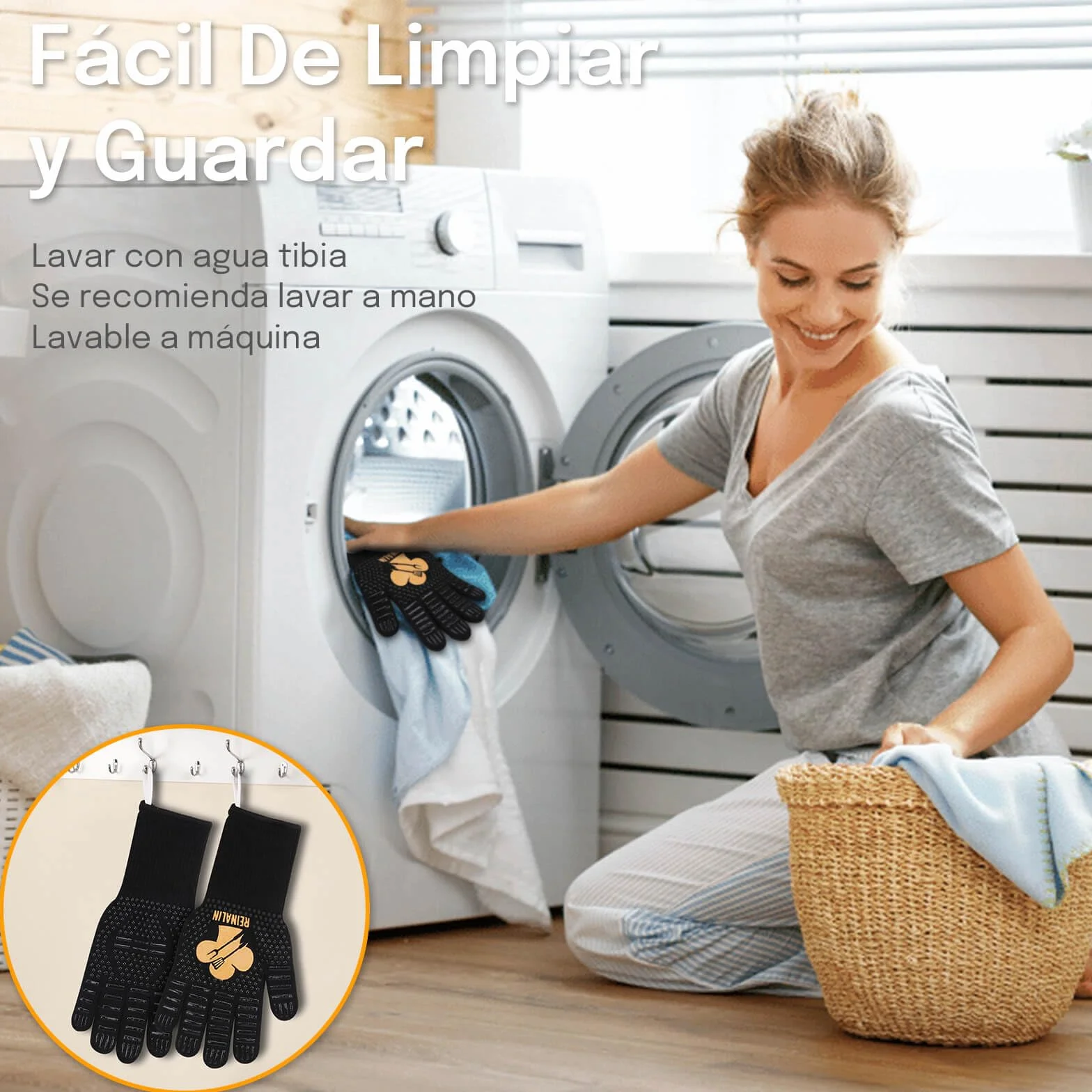 Guantes Barbacoa Cocina Resistente al Calor hasta 500°C Guantes para Horno de Silicona Antideslizante para Cocina, Parrilla, Hornear, Microondas (L/XL/XXL, Dorado)