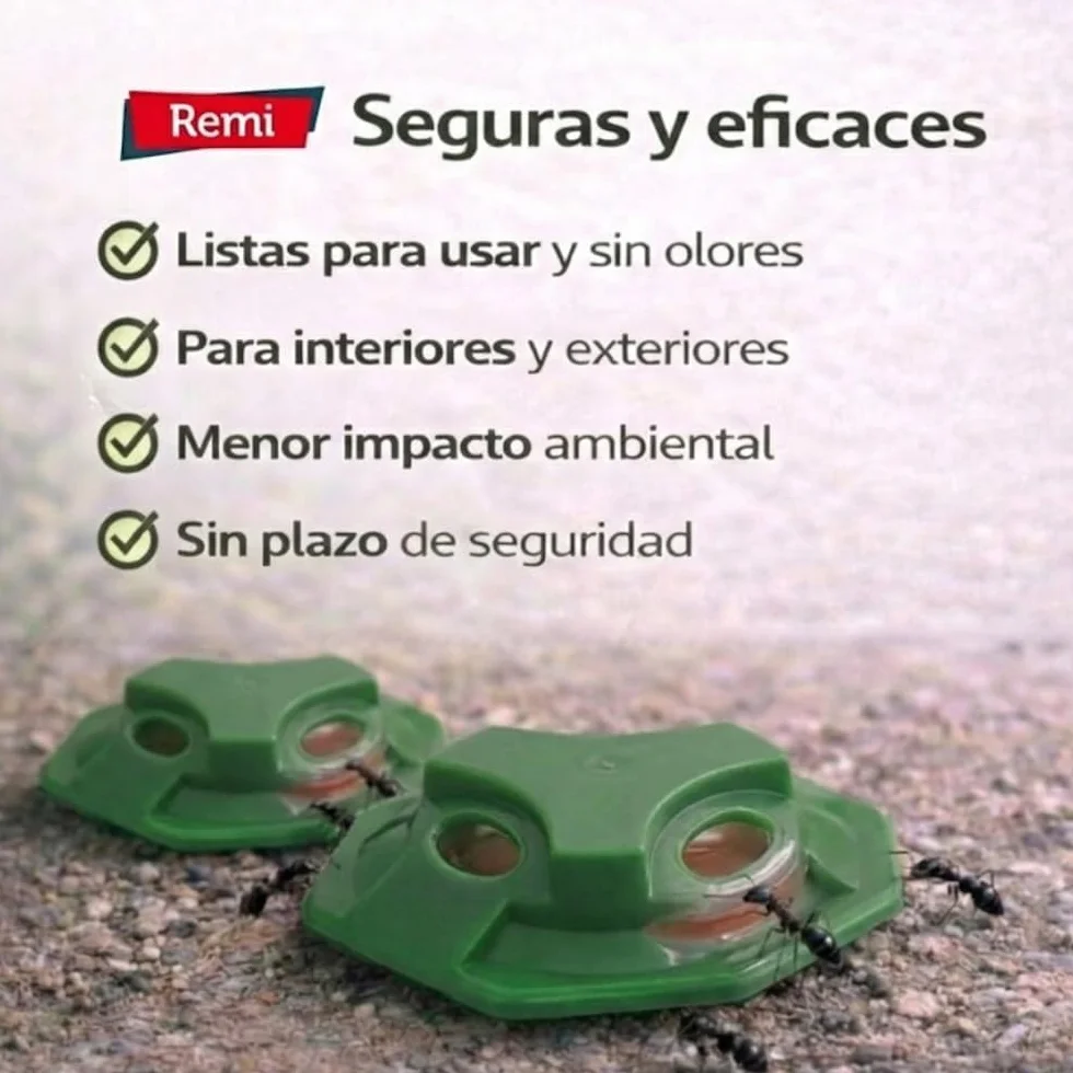 Remi Hogar Defens Gel Hormigas | Pack 4 Trampas Insecticida Hormigas | Cebo Insecticida Listo para Usar | Elimina Hormigas y el Hormiguero | Uso Interior y Exterior | Alta eficacia | Listo para Usar