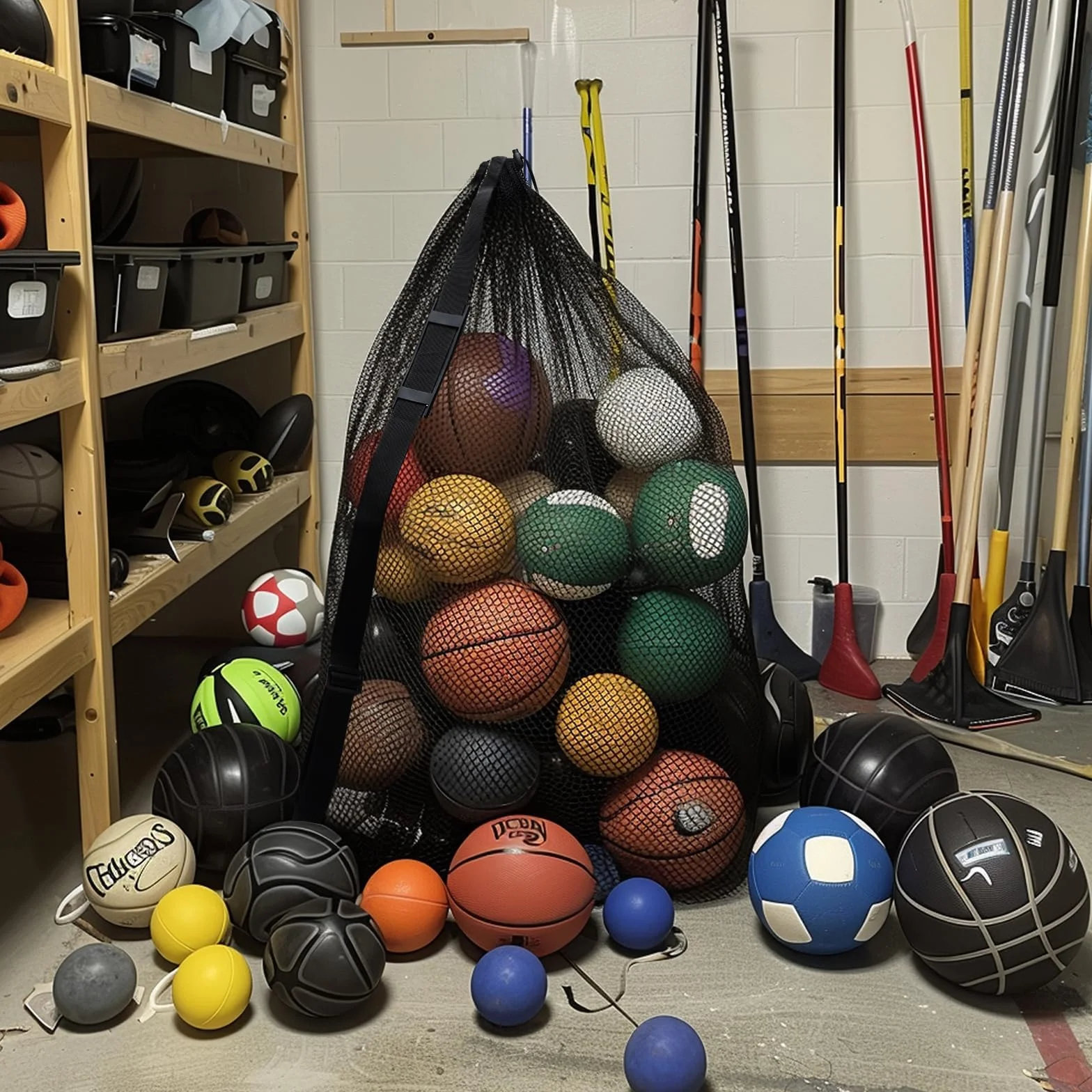 DoGeek Bolsa de Viaje de Malla Impermeable Grande para Deporte Baloncesto Voleibol Fútbol