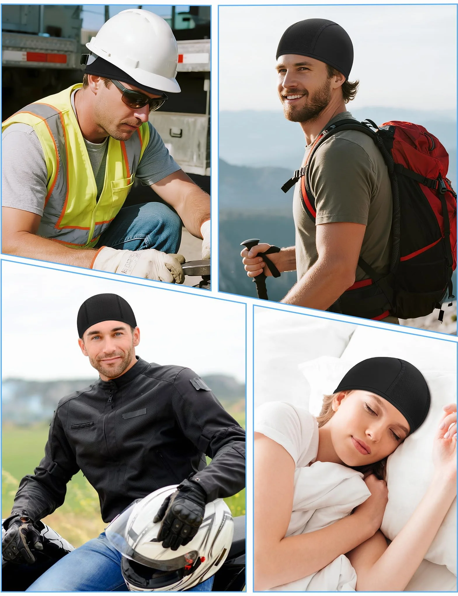 Becellen Gorro Bici Verano Transpirable Malla Sotocasco Ciclismo Running Multifuncional Skull Cap