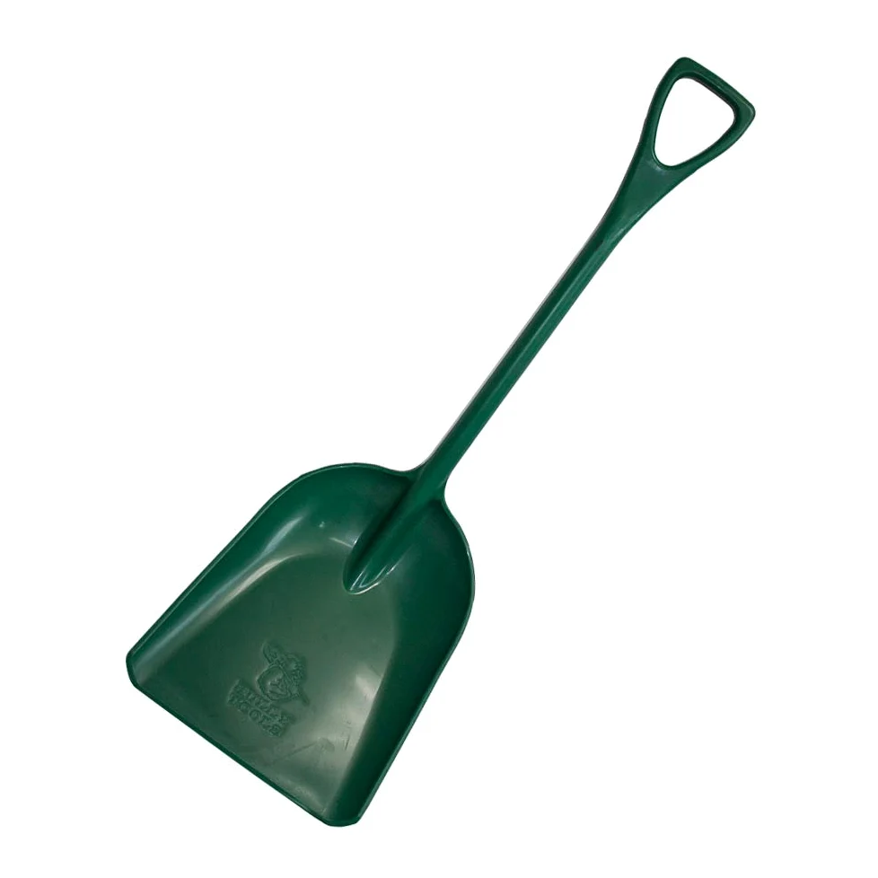 Bully Tools Cuchara/pala de polietileno de una sola pieza de 42 pulgadas para limpieza de mantillo de nieve (verde)