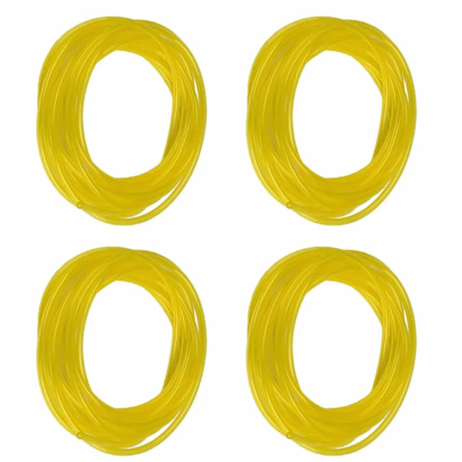 FACAIIO Juego de mangueras de línea de Combustible para Motosierra y Cuerda, 4 tamaños (2 x 3,5 mm/2,5 x 5 mm/3 x 5 mm/3 x 6 mm), 1 m Cada uno, Tubo de plástico Amarillo, para Herramientas de jardín