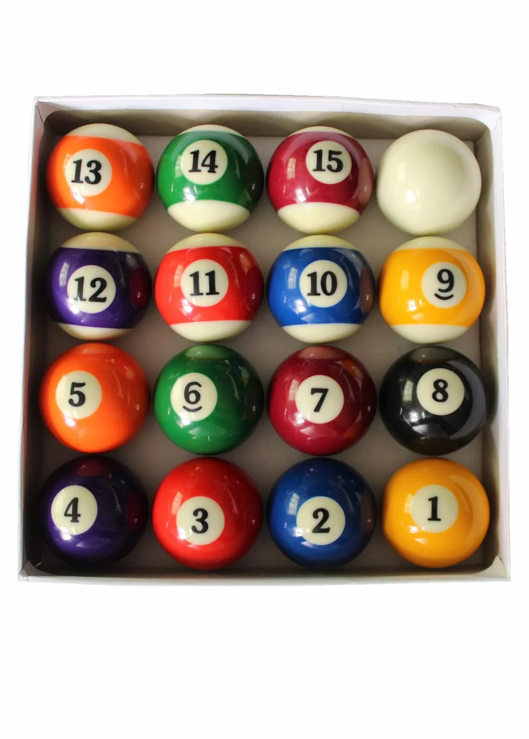Juego de 16 bolas de billar estadounidense 57 mm 15 bolas numeradas