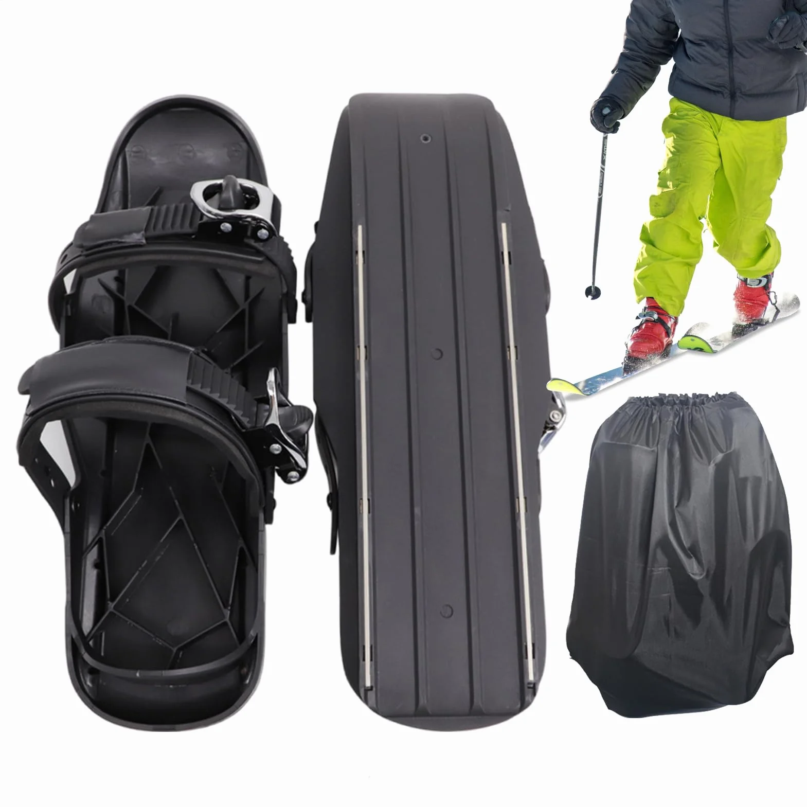 Patines de esquí para Adultos, Zapatos de Nieve Transpirables para Clima Frío, Aire Libre, Viajes, Principiantes