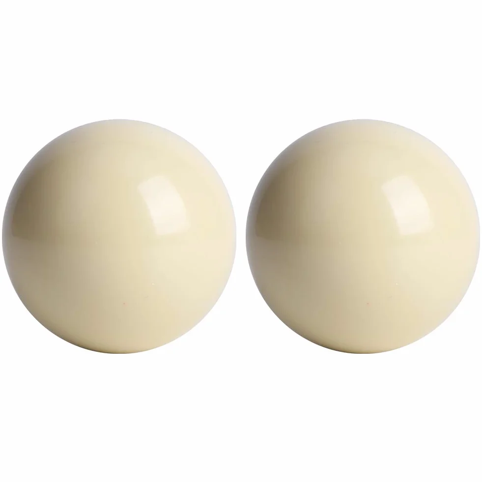 VBESTLIFE Lote de 2 Piezas Bola de Billar Blanco Estándar Diámetro 5,72 cm