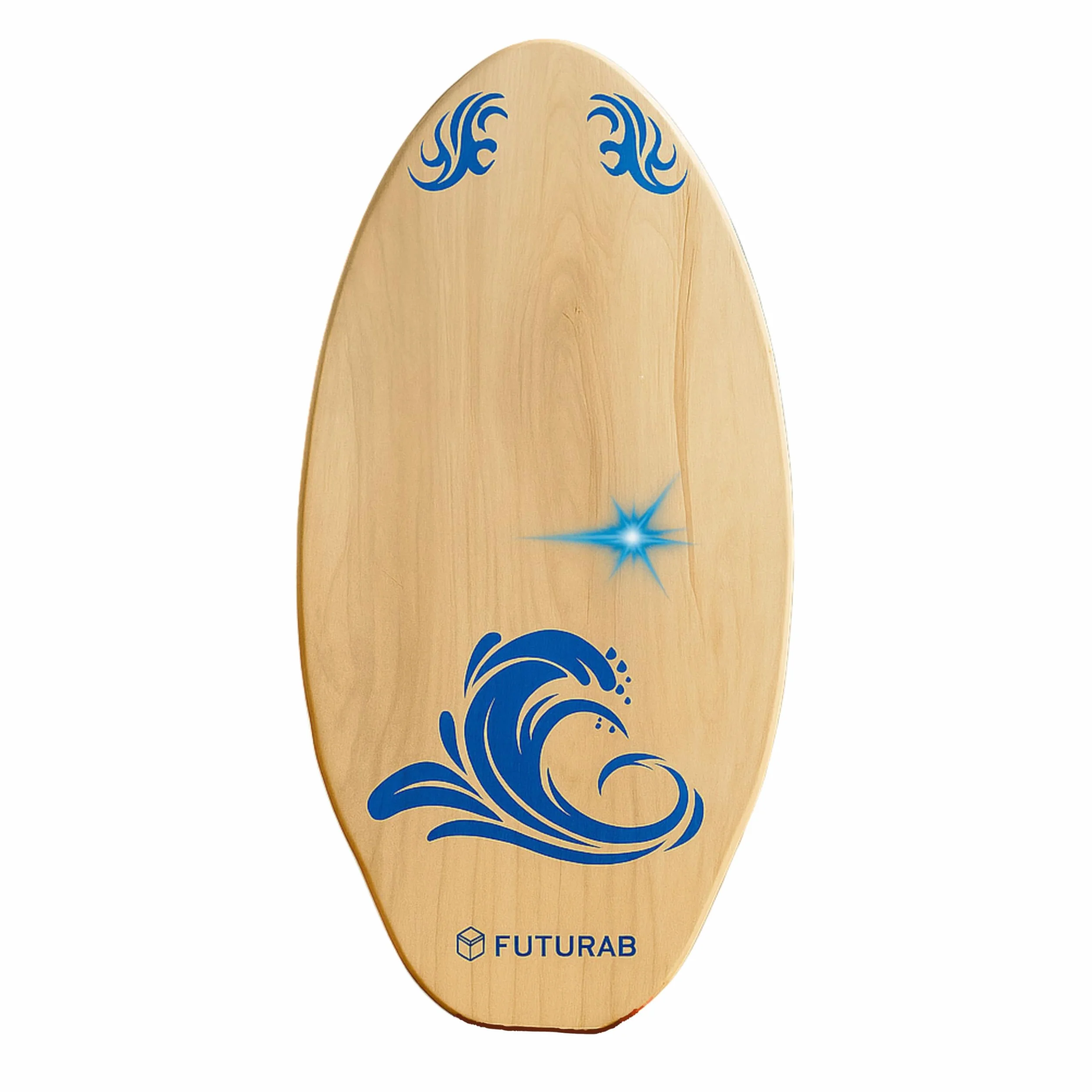 FUTURA8 Skimboard Madera Tabla Deslizante Antideslizante Ligera Resistente al Agua Adultos Principiantes Playa