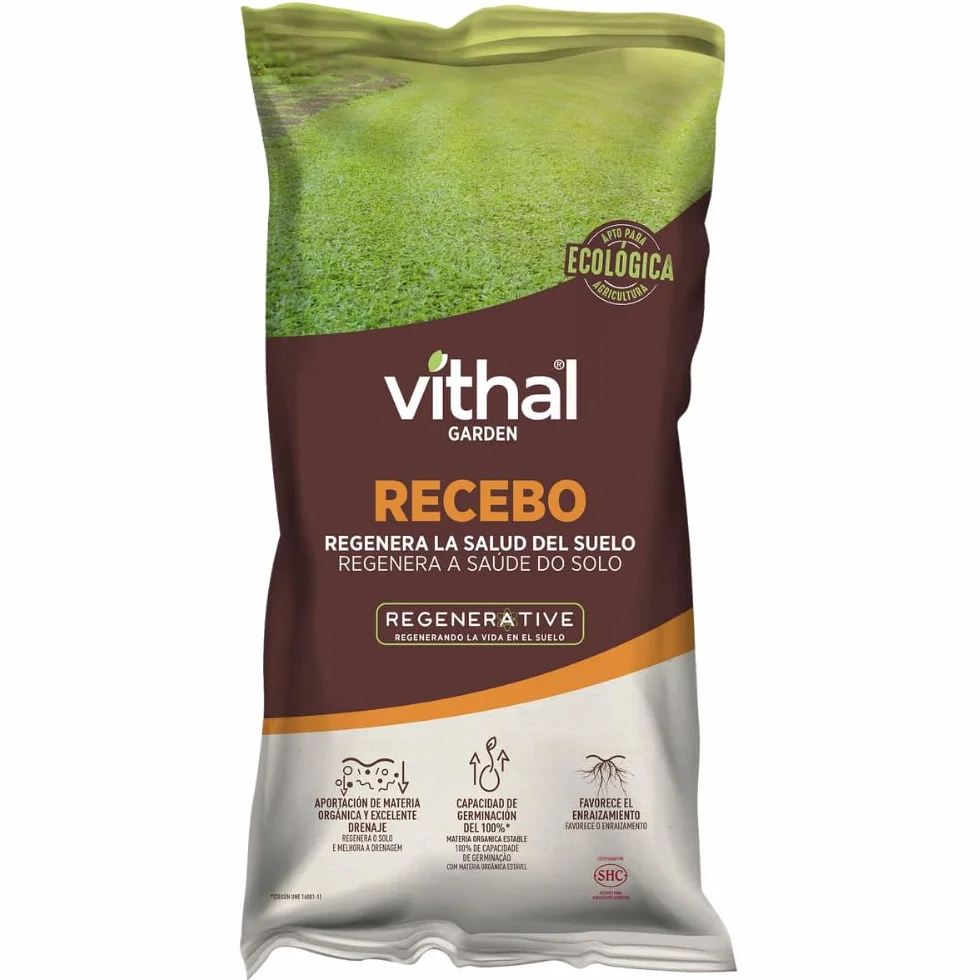 VITHAL Recebo 50 L - Enmienda Orgánica Para Incorporar Materia Orgánica, Mejorar El Drenaje Y Promover El Desarrollo De Flora Microbiológica Beneficiosa