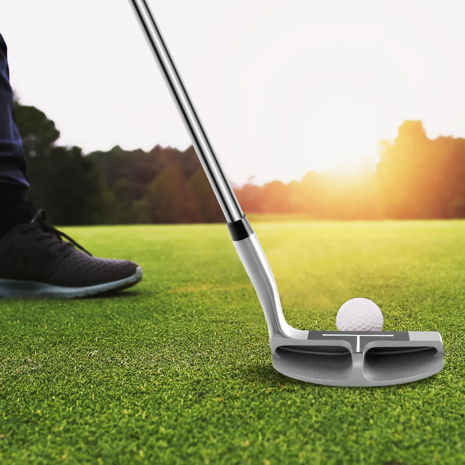 COSTWAY Astilladora de Palos de Golf, Chipper, Cuña de Lanzamiento 36° para Diestros