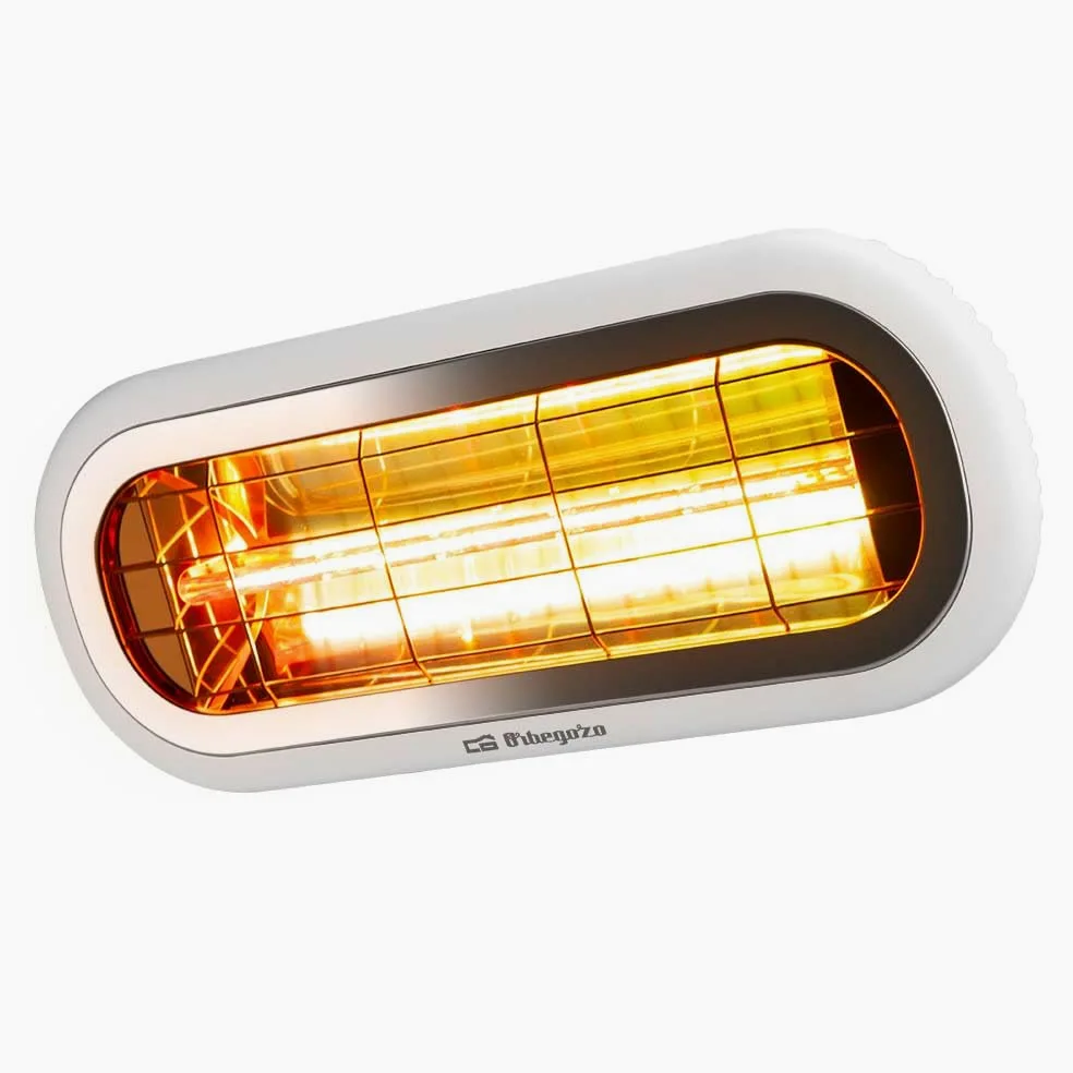 Estufa de infrarrojos de Terraza, Calefactor por Infrarojos 2000W, Radiador Eléctrico para Exterior-Interior, IP 65