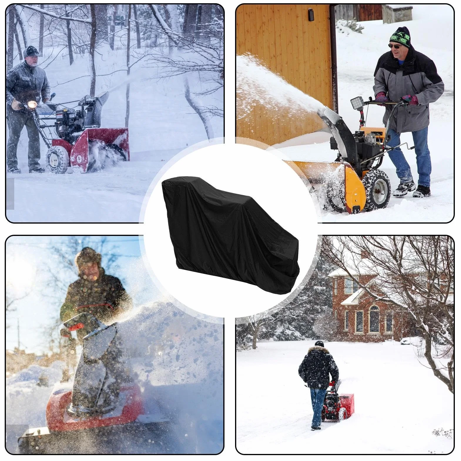 Fundas Para Quitanieves Impermeables Exterior - 210D Tela Cubierta Exterior Para Soplador De Nieve - Protección UV y Almacenamiento Impermeable para Garaje Cobertizo Jardín Invierno - Primavera Invier