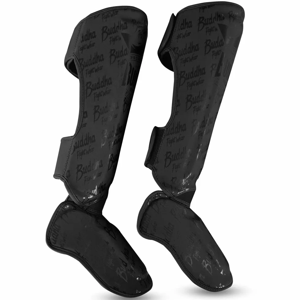Espinilleras Muay Thai MMA Kick Boxing Epic Piel Sintética Costuras Reforzadas
