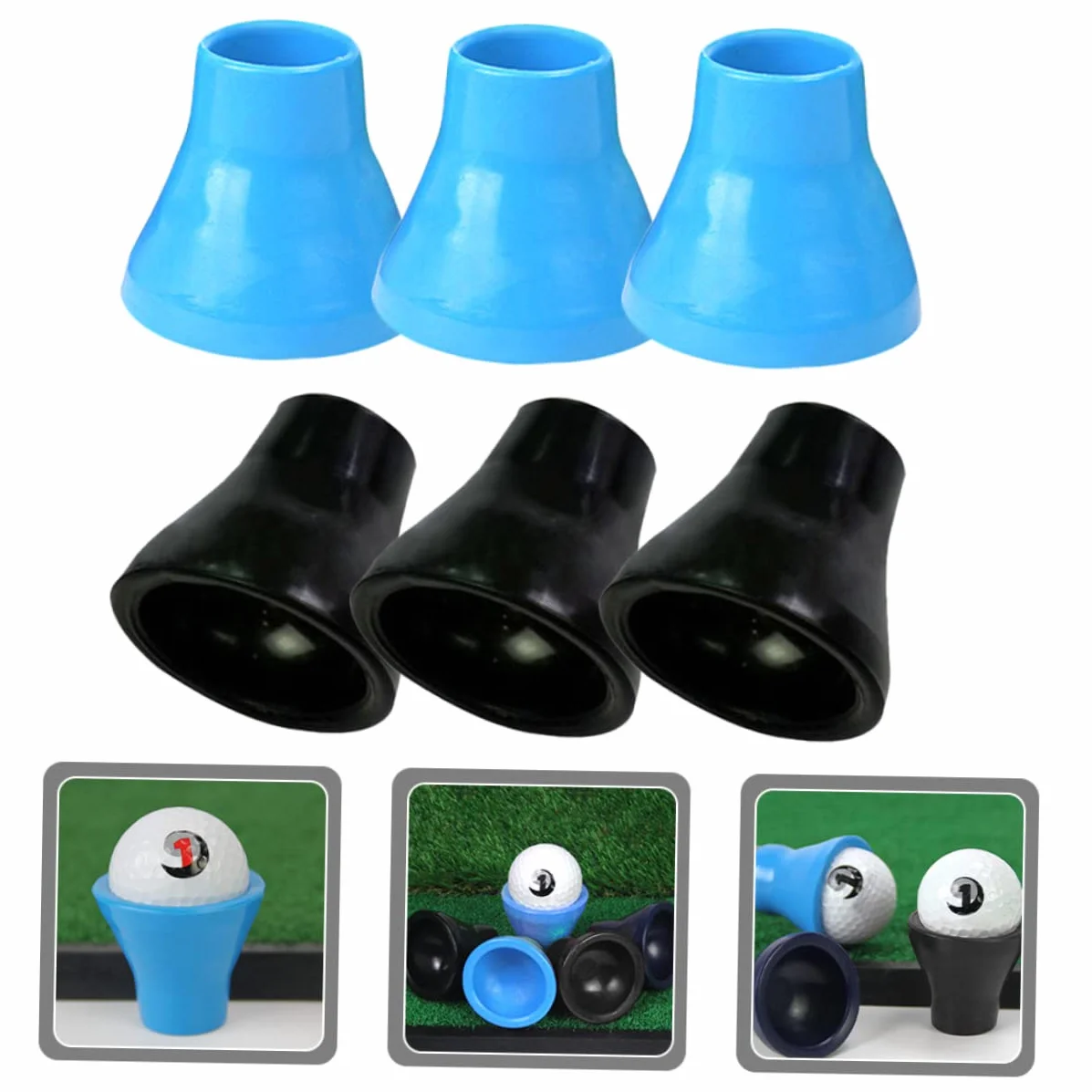 Recogebolas De Golf Portátiles con Ventosa De Goma para Putters Compactos - 6 Unidades Accesorios