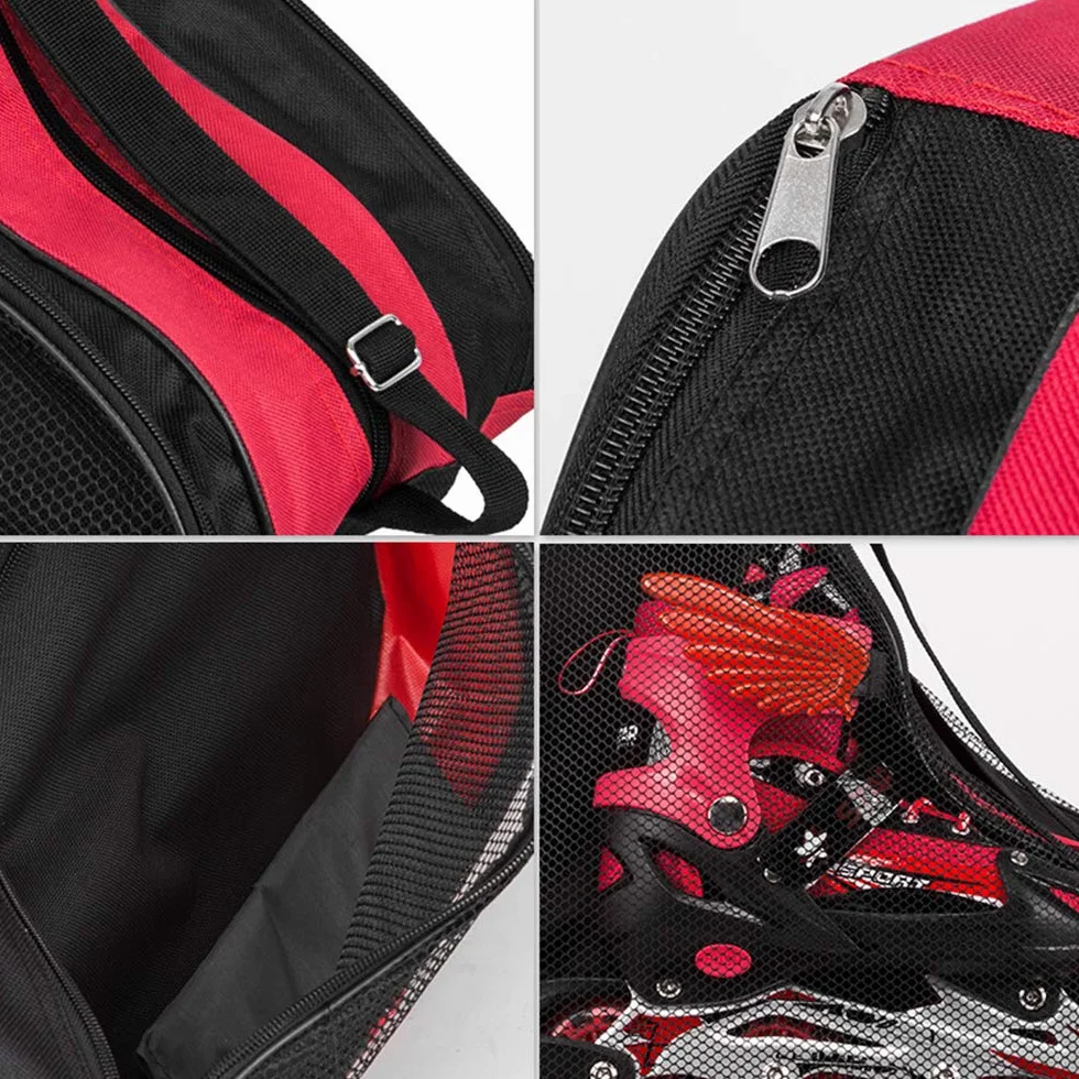Lixada Bolsa Patines Mochila 3 Capas Transporte Transpirable 4 Ruedas