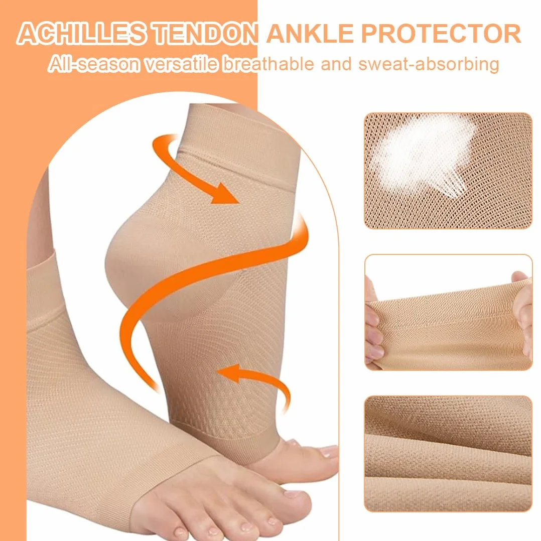 Calcetines Acolchados de Patinaje sobre Hielo con Protección de Tobillo Almohadilla de Gel para Hockey, Patín, Tobillos Elásticos