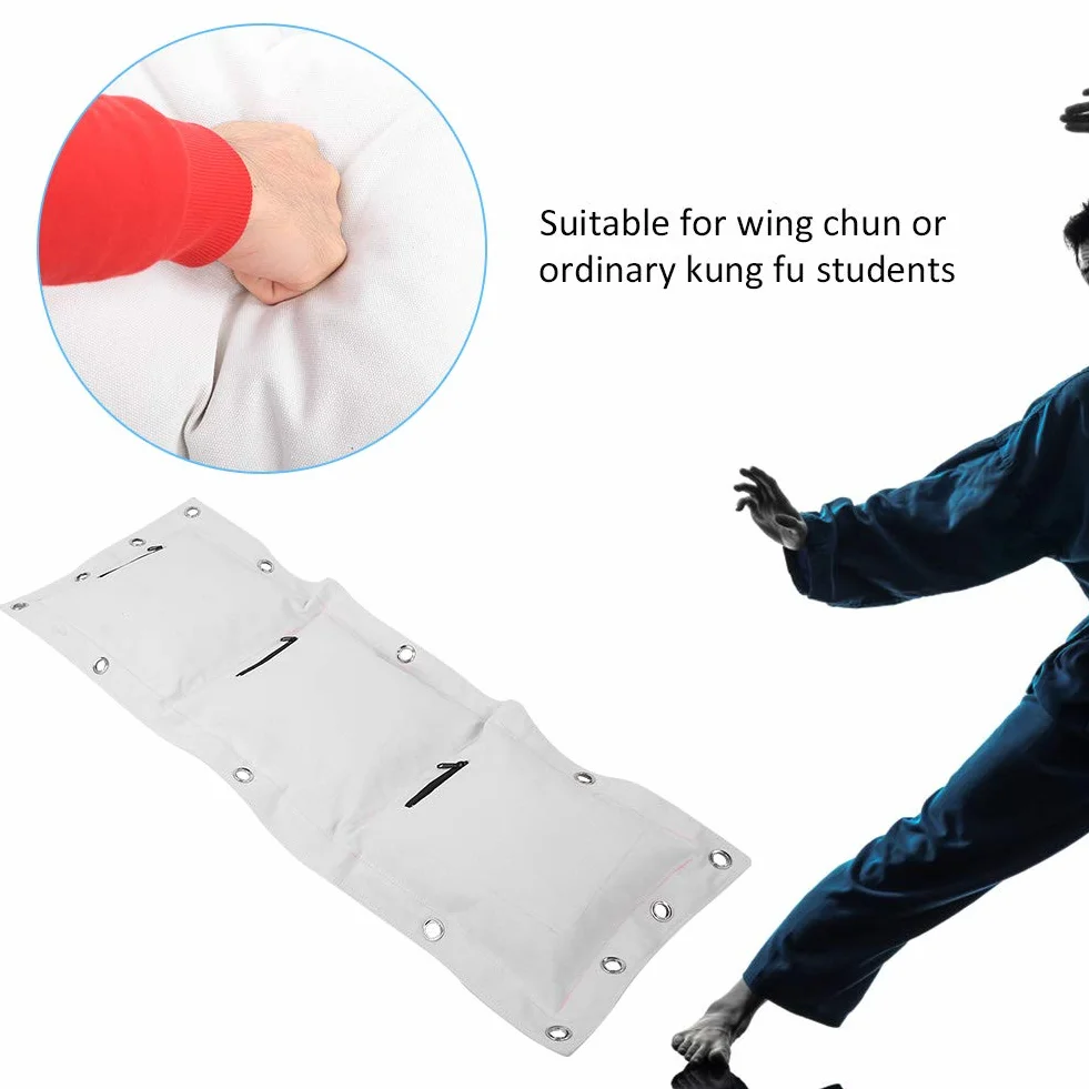Wing Chun Wall Canvas Punch Bolsa de Arena Vacía Target Boxing Muay Thai Sanda con Cremallera