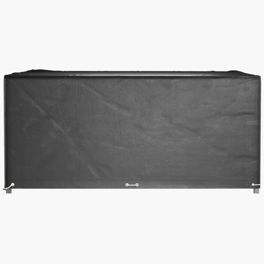 2 fundas cuadradas para muebles de jardín, 250 x 250 x 90 cm, impermeables, con 16 ojales, lona resistente a los rayos UV para salón, sofá, silla, terraza y protección al aire libre