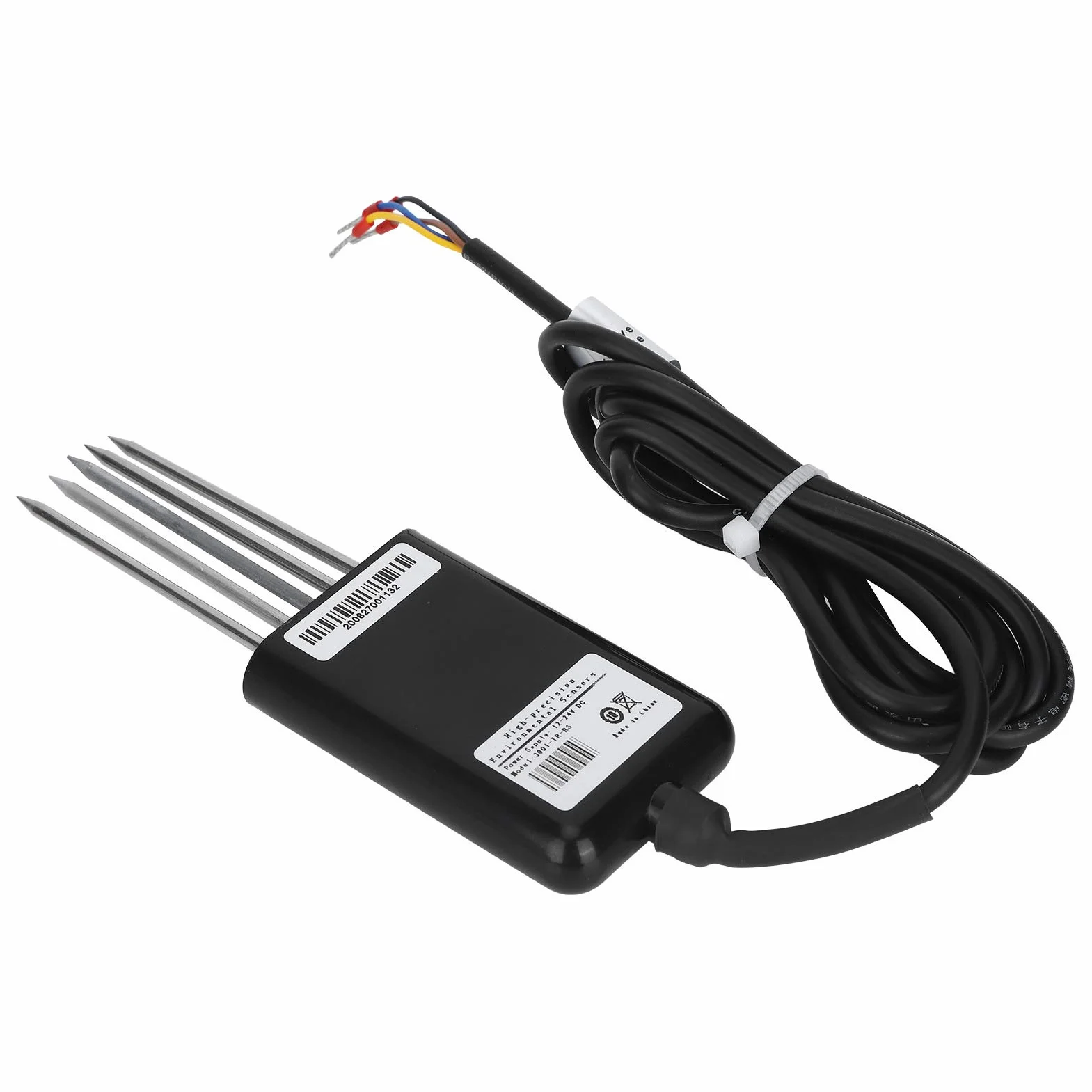 Qcwwy Rs485 Sensor de Suelo 7 en 1 Temperatura de Humedad del Suelo Ph Npk Ec Tester para Experimentos Científicos Ahorro de Agua Riego Invernadero Herramientas de Jardín