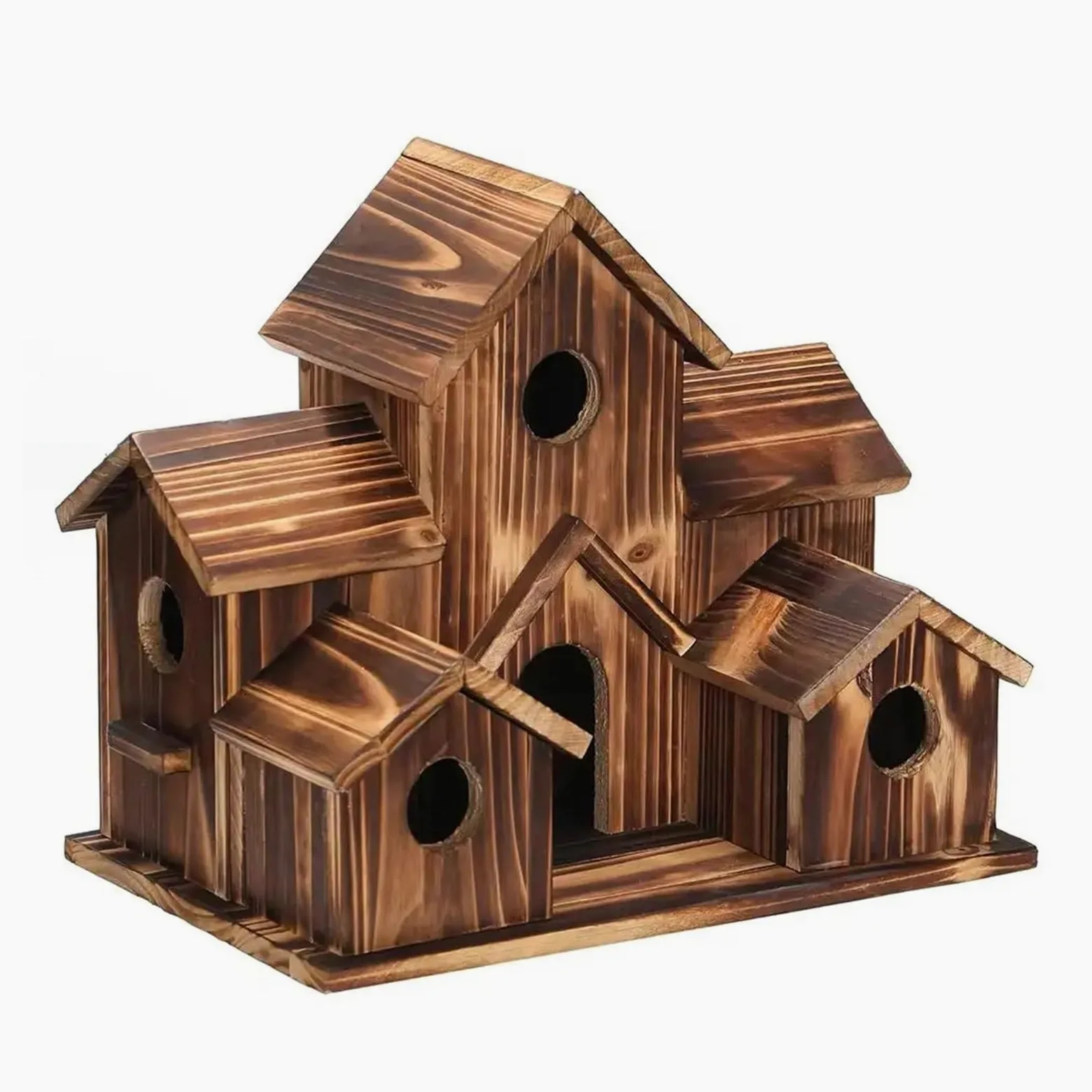 Nido de Madera para pájaros Decoración de Nido pájaro Madera for Exteriores, caseta for pájaros, casa for colibríes, for Manualidades en el hogar, Silvestre, decoración for jardín