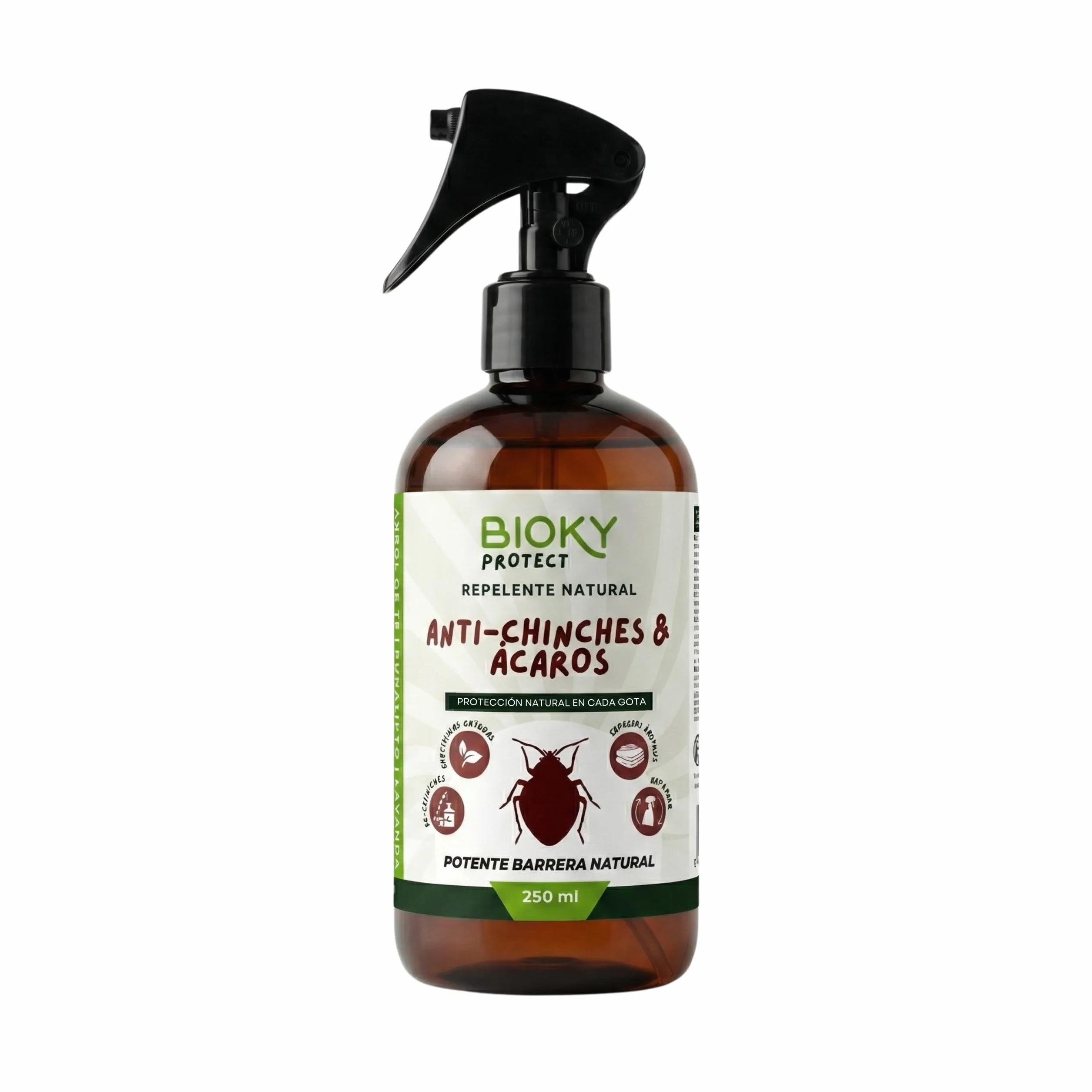 Protect | Spray Anti-Chinches y Ácaros 250ml | Rpelente Con Aceites Esenciales | x10 veces Más Concentrado que Otros | Apto para Textil, Hogar, Sofás, Colchón, Ropa de Cama
