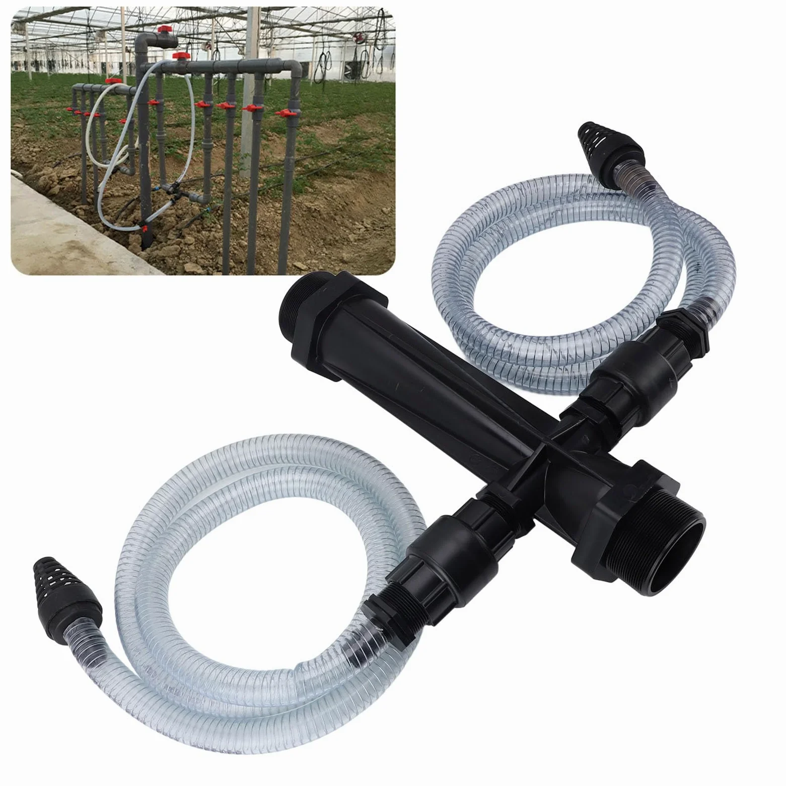 Irrigación Inyectores de fertilizantes Venturi, Kit de irrigación de jardín Inyector de fertilizante Inyectores de fertilizantes Dispositivo Juego de tubos de filtro Inyectores de mezcladores de