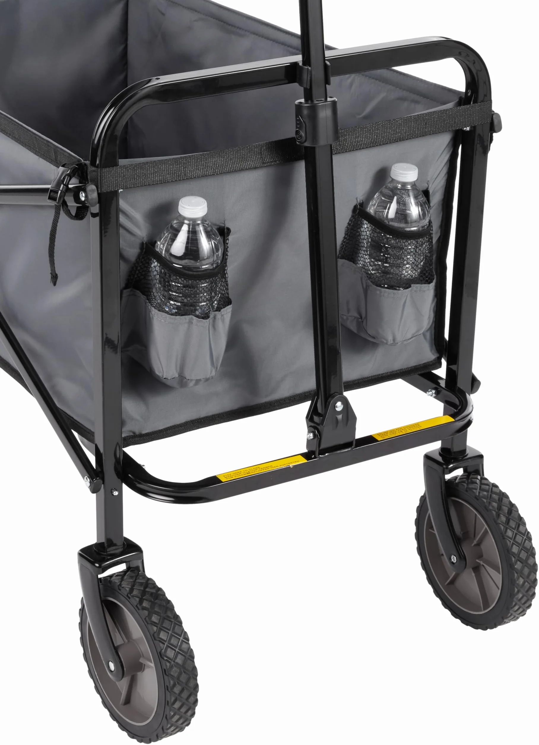 Amazon Basics Carreta plegable para jardín y aire libre con bolsa de cubierta, 70.1 x 103.89 x 50.8 cm, gris