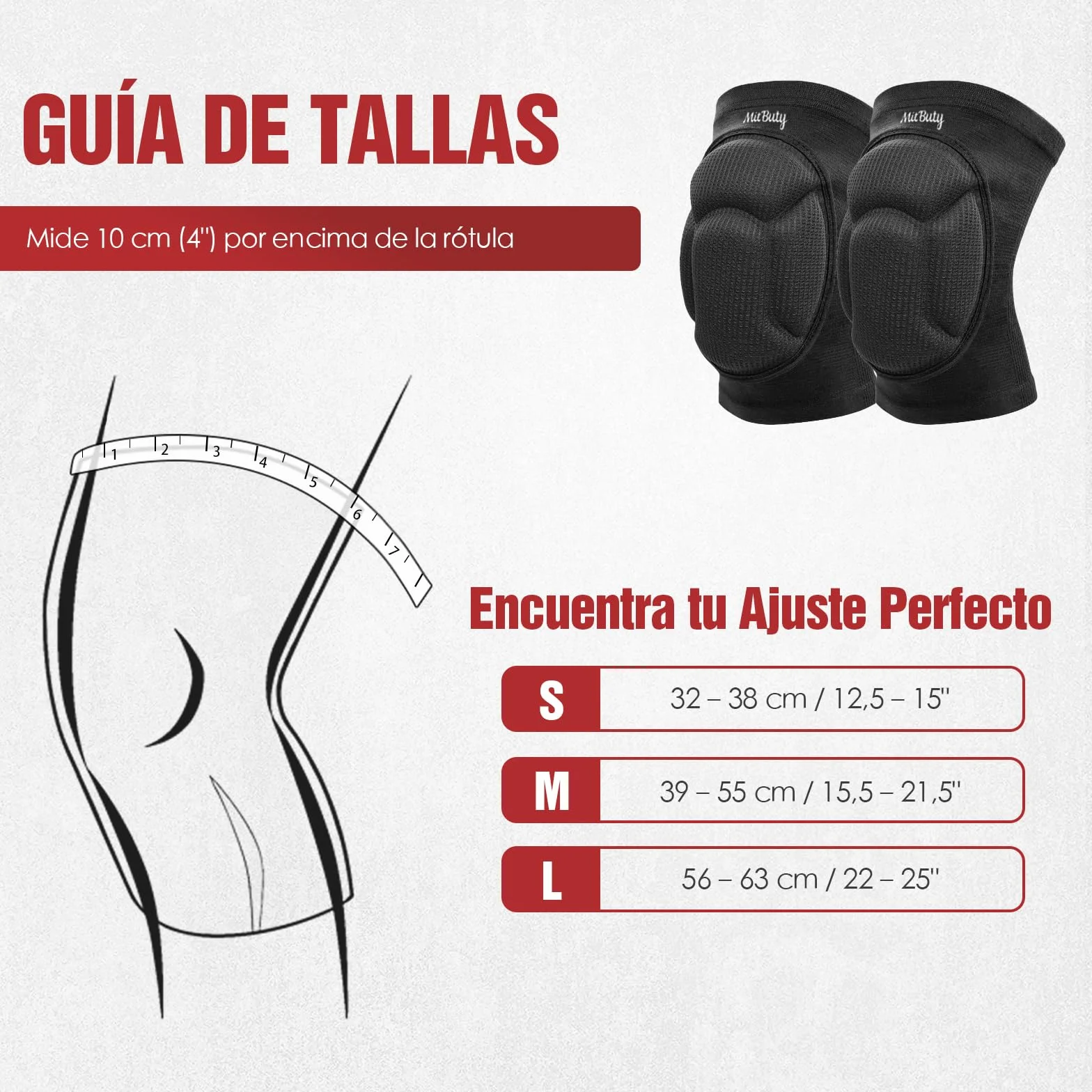 Rodilleras Protectoras de Trabajo y Deporte – 1 Par Almohadillas de Espuma Gruesa para Voleibol, Danza, Gym
