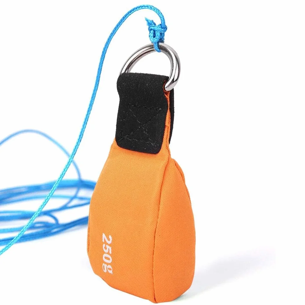 Bolsa de Pesas para Tiro Deportes, Lanzamiento de Cuerdas Arboristas con Anillo D, Naranja