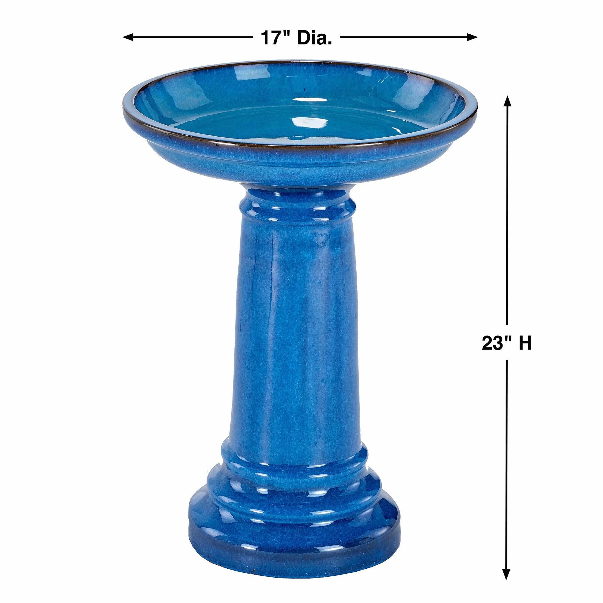 Smart Vida 207104-bt aviatra Bebedero para pájaros de cerámica, Color Azul, con fácil Montaje y Gran Durabilidad