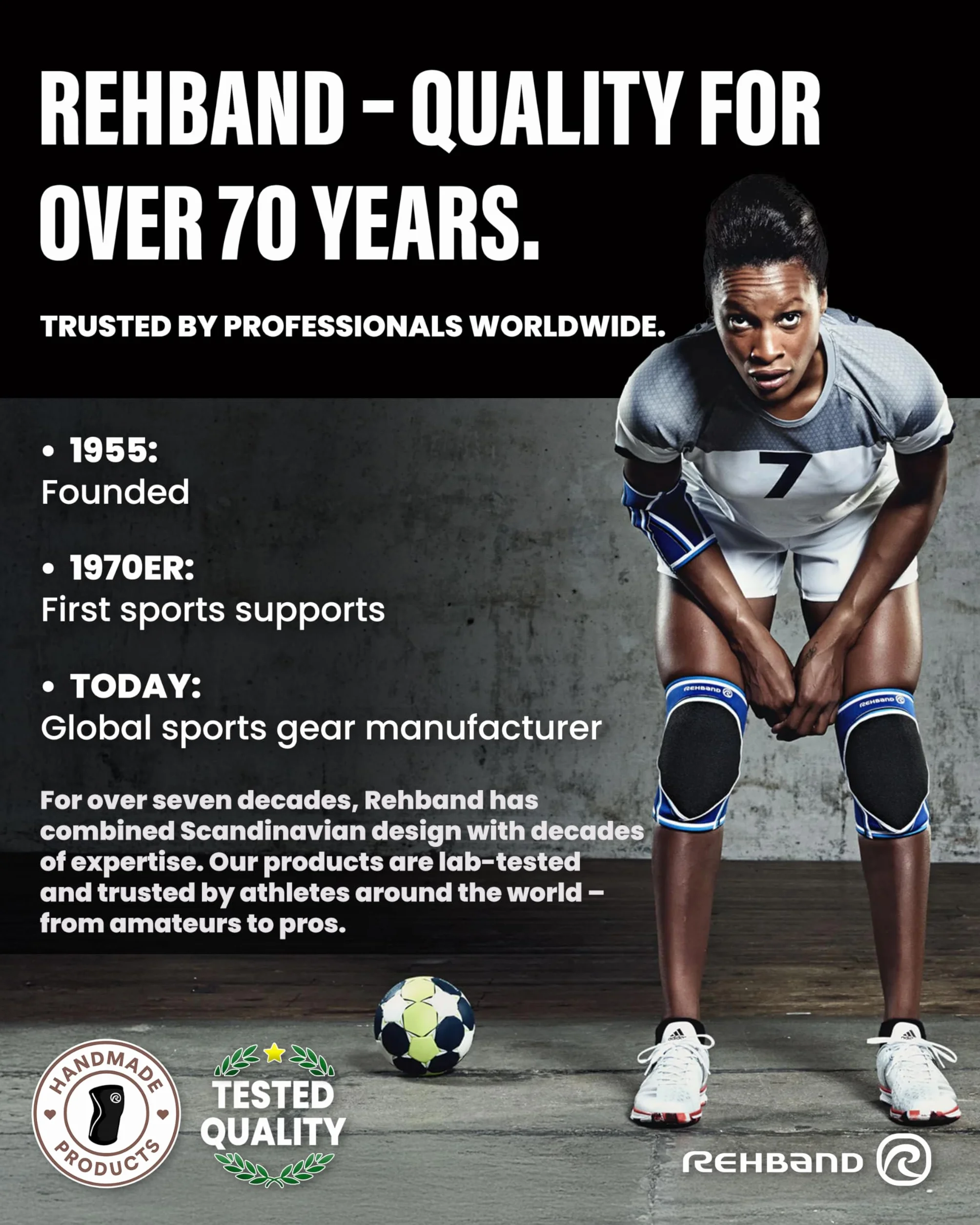 Rehband Rodilleras para niños S M L 1 par para voleibol balonmano protección