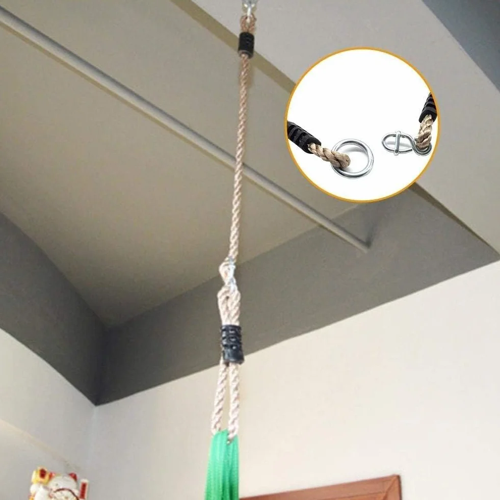 2Pcs Cuerdas para Columpio Hamaca Cuerdas Flexibles Ajustables para Columpio de árbol Columpio, Silla, Columpio Colgante, Fácil de Instalar