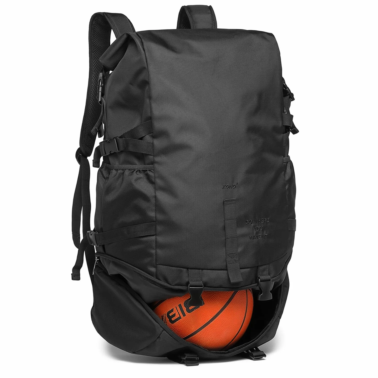 Kono Mochila Deportiva para Baloncesto Bolsa Portátil con Cuerda Negro