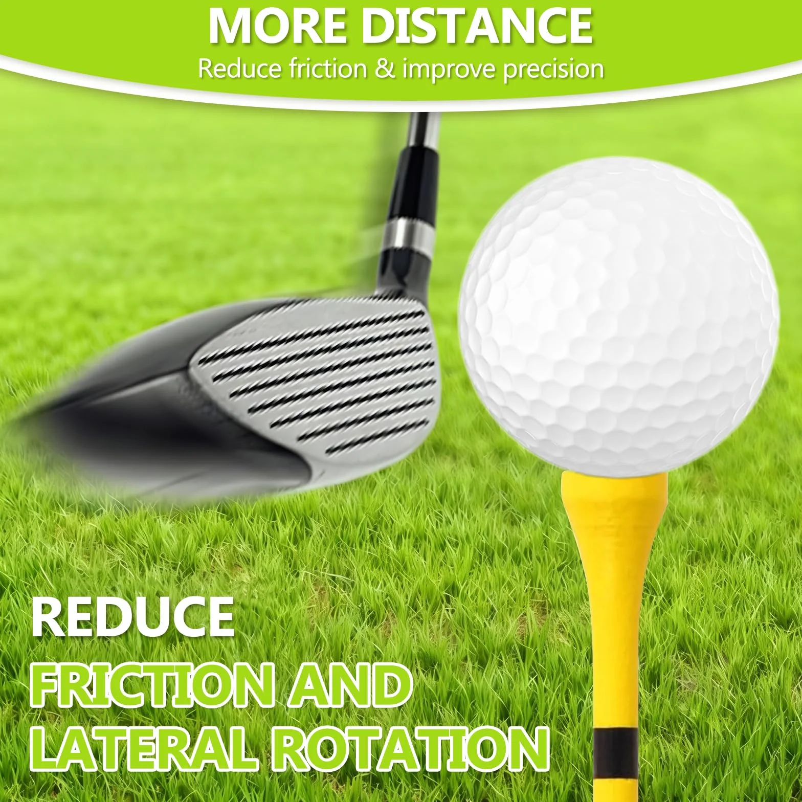 Tees de Golf 83mm Madera Multicolores Accesorios para Golfistas Aficionados y Profesionales