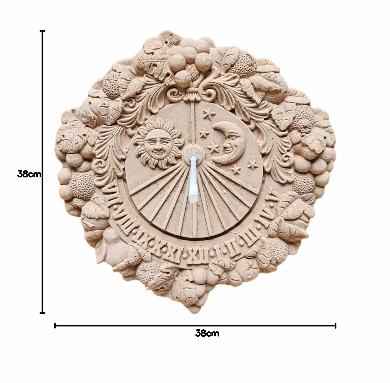 Teramico Cuadros de pared italianos y relojes de sol de Italia - absolutamente resistentes a las heladas y detallados - ideales para embellecer el jardín y la terraza