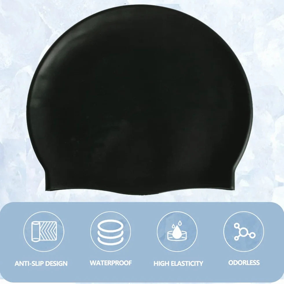 HYCOPROT Gorro de Natación para Niños, 100% Silicona, Antideslizante, Impermeable, Cómodo y Elástico