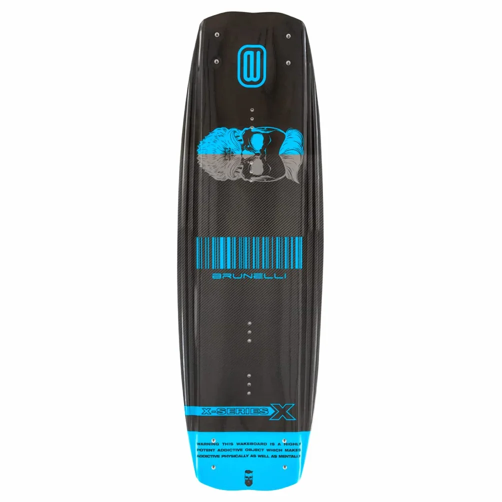 BRUNELLI Juego de wakeboard de carbono 138 cm con fijaciones Jobe Maze