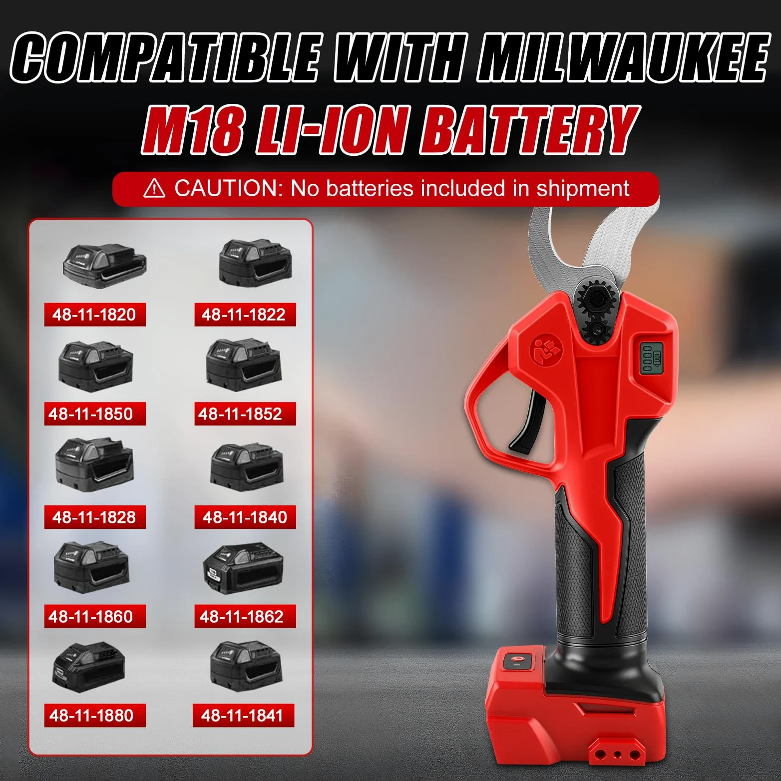 Tijeras de podar sin escobillas Milwaukee M18, 2 velocidades, pantalla digital, corte 30 mm