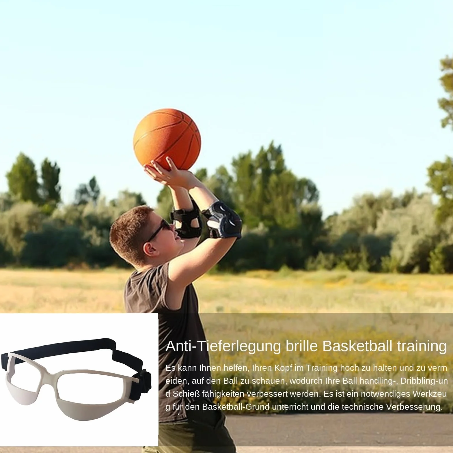 Gafas de baloncesto protectoras portátiles para regatear equipo de entrenamiento