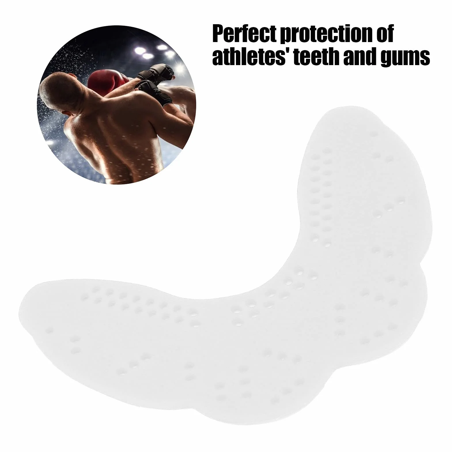 Protector Bucal Deportivo EVA Fuerte para Fútbol, Baloncesto, Boxeo (WHITE)
