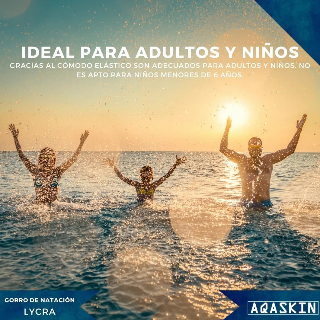 Gorros de natación Profesionales de Licra hipoalergénico sin látex ni Silicona – Gorro de Piscina Unisex - 50 Piezas