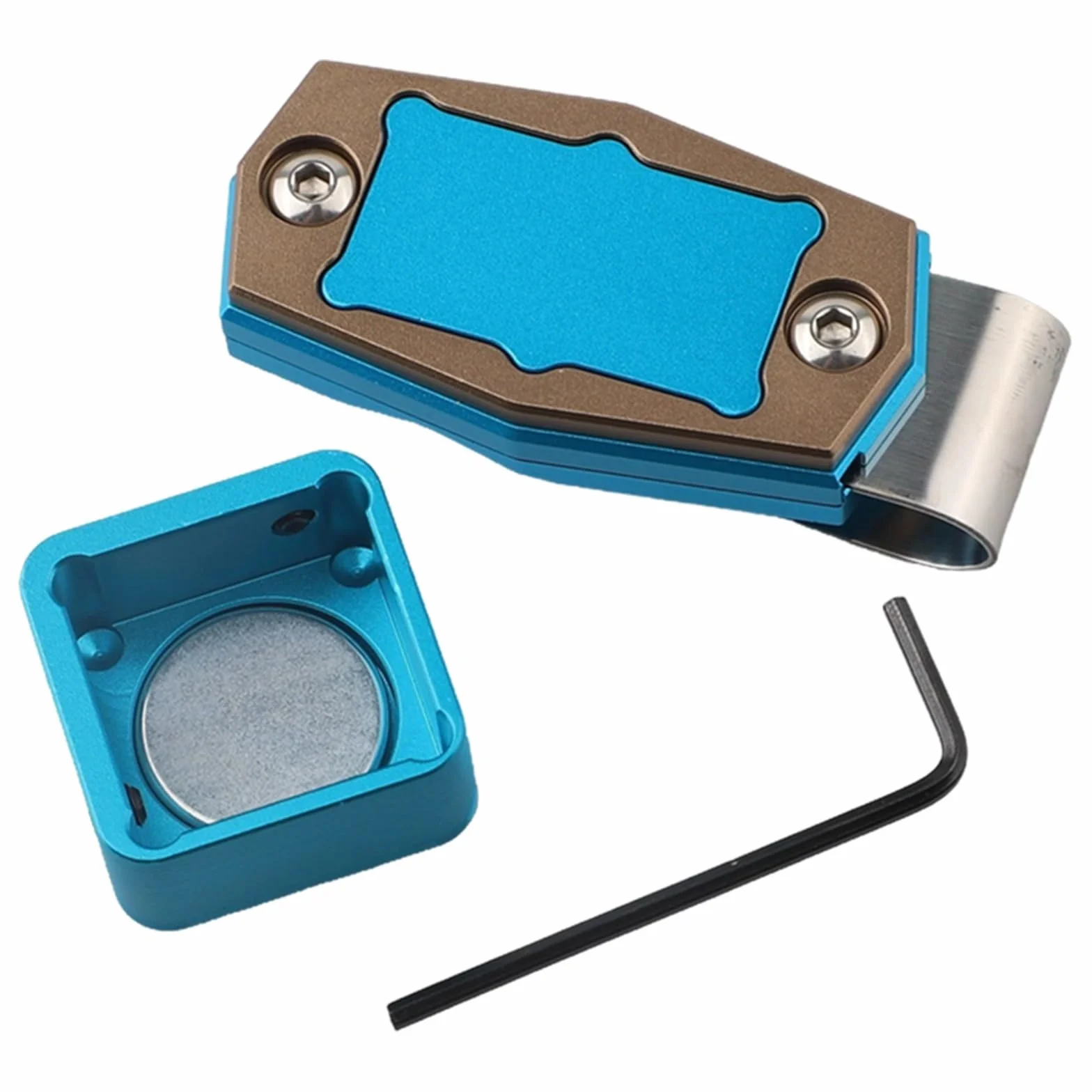 Niceminiwall Soporte magnético para tiza de billar con clip para cinturón azul