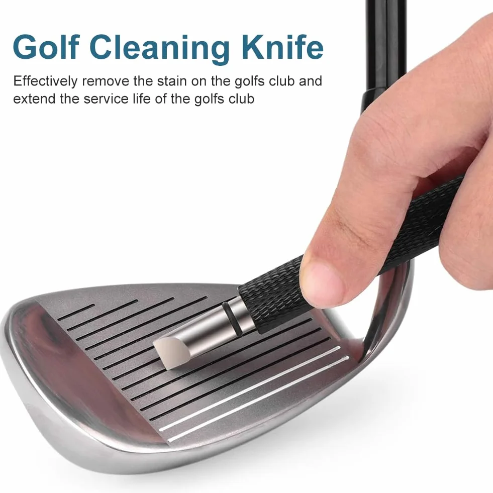 Helweet Afilador de Ranura para Palos de Golf Herramienta Limpiar Accesorio