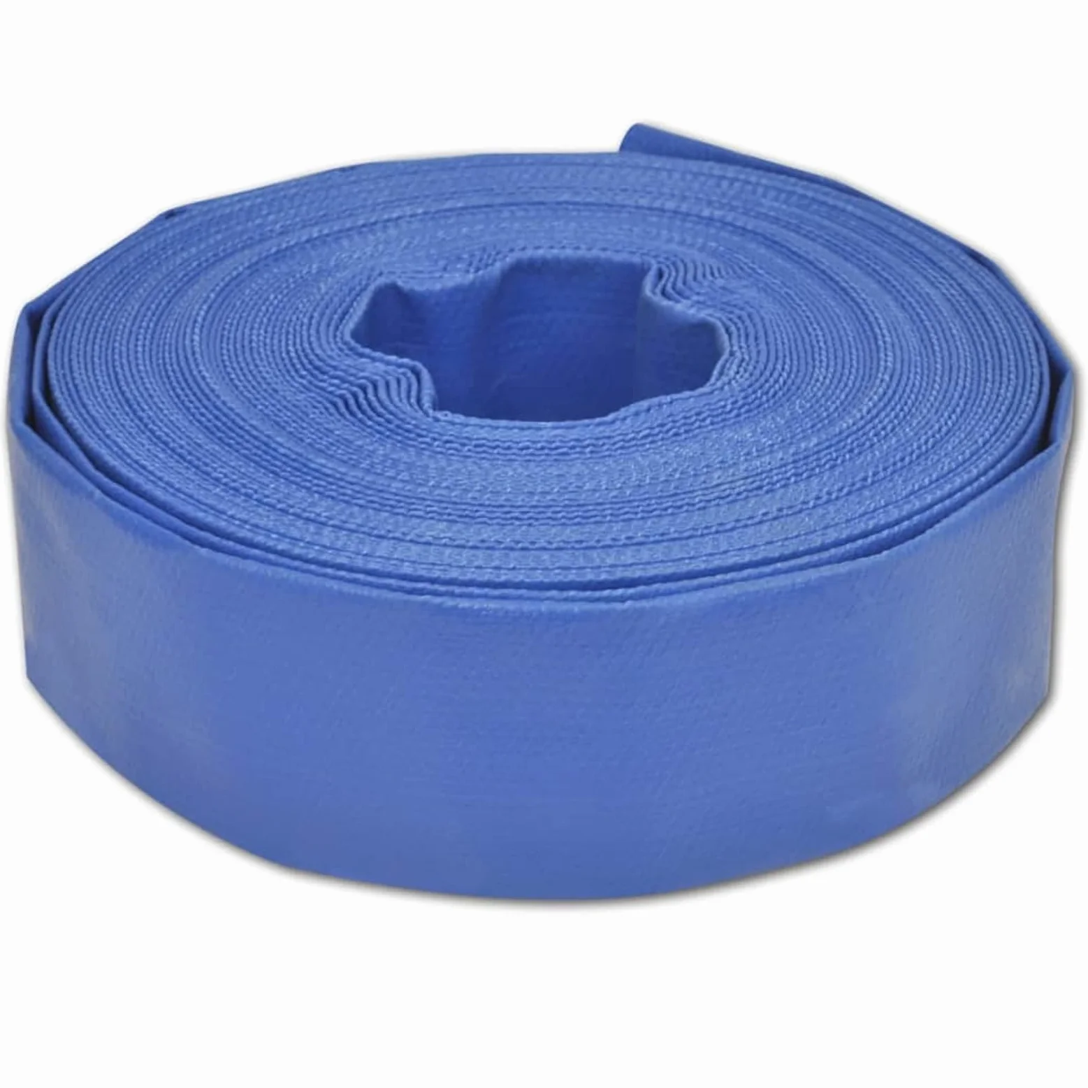Homgoday Tubo flexible plano 50 m 3" de PVC, manguera de agua, tubo flexible de cinta plana