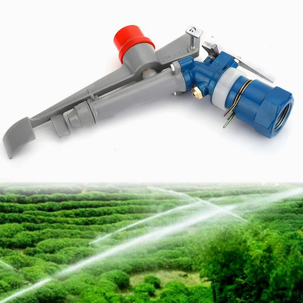 Aspersor de riego de 1 pulgada, rociador de agua para jardín, aspersor de riego para granja agrícola, rociador de riego giratorio de 360 ​​° para áreas grandes
